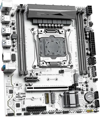 لوحة أم للكمبيوتر الشخصي مناسبة للوحة الأم JGINYUE X99 LGA 2011-3 تدعم وحدة المعالجة المركزية Xeon E5 V3 V4 وذاكرة الوصول العشوائي DDR4 M.2 NVME SATA WIFI X99M GAMING D4/ARGB in Kuwait