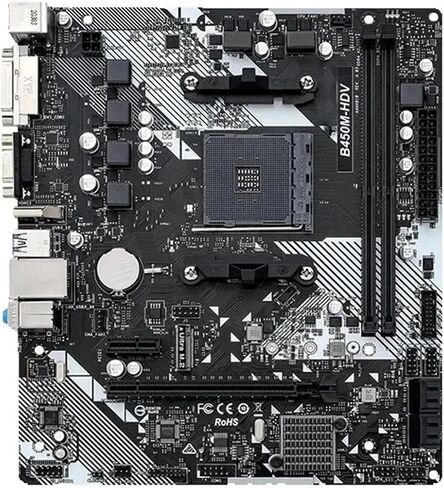 pc motherboard Fit For ASROCK B450M-HDV R4.0 Micro-ATX B450 DDR4 3200(O.C.) PCIe Gen3 X4 M.2 Double Channel Socket AM4 Motherboard in Kuwait
