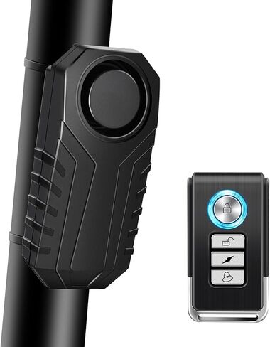 Bike Alarms,Bike Alarm Anti Theft, Bicycle Alarms with Remote,113dB Super Loud Bicycle Vibration Motion Sensor Siren Anti Theft Security System IP65 Waterproof in Kuwait