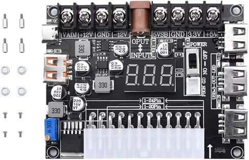 20Pin 24Pin ATX لوحة القطع لإمداد الطاقة وحدة جهد قابلة للتعديل بدون حافظة ذاتية الصنع in Kuwait