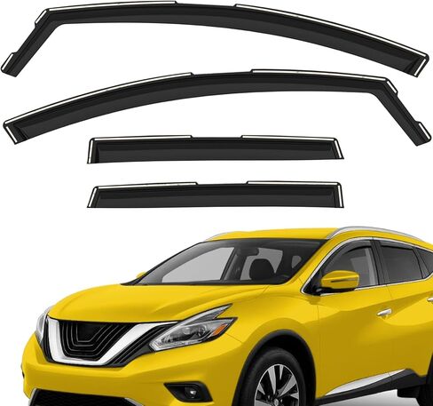 Extra Durable Window Deflectors in-Channel Window Visors Rain Guards Fit for Murano 2015-2024, Sun Visors, Wind Vent for Shades, Exterior Car Accessories - 4 pcs. AG0938 in Saudi Arabia