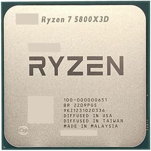 معالج R 7 5800X3D R7 3.4 جيجا هرتز 8 النواة وحدة المعالجة المركزية 16 موضوع 7NM L3 = 96 متر 100-000000651 Soket AM4 Disegel Tetapi Tanpa Kipas in Kuwait