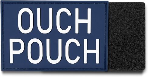 Ouch Pouch المعنويات التصحيح PVC، التصحيح التكتيكي الفكاهة للحقيبة العسكرية والقبعة، هوك وحلقة قفل بقع مضحكة، اللون الأزرق الأبيض in Kuwait