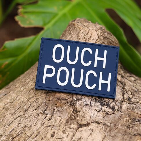 Ouch Pouch المعنويات التصحيح PVC، التصحيح التكتيكي الفكاهة للحقيبة العسكرية والقبعة، هوك وحلقة قفل بقع مضحكة، اللون الأزرق الأبيض in Kuwait