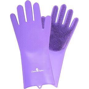 Classic Equine Wash Gloves, Blue