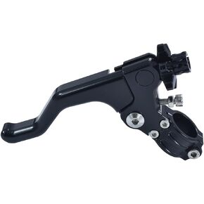 Stunt Clutch Lever 22mm 7/8" Short Clutch Lever Handlebar Compatible with Most Motorcycles Dirt Pit Bike Street Sport Bike (Black)