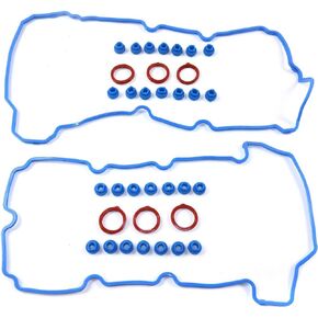 For Ford Five Hundred/Freestyle Valve Cover Gasket 2005 2006 2007 | Rubber Material | 6 Cyl | 3.0L Engine | w/Grommets & Spark Plug Tube Seals