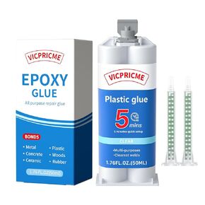 Plastic Glue,1.76OZ 5 Minutes Clear Epoxy Resin Plastic Glue, high Strength Plastic Glue, to Bond All Kinds of Plastics, Plastic and Metal, Plastic and Wood Cold Weld (1)