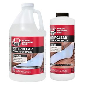 J-B Weld 1"Deep Pour Epoxy WaterClear, 24 Hour Cure, 0.75 Gallon Kit