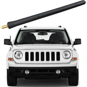 Short Antenna for Jeep Patriot (2007-2017) Radio Premium Reception - 6 3/4 Inch Car Wash Proof, Internal Copper Coil Antenna Mast Replacement