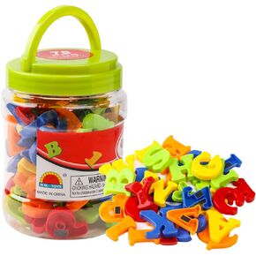 Magnetic Letters Numbers Alphabet ABC 123 Fridge Magnets Plastic Educational Toy Set Preschool Learning Spelling Counting Uppercase Lowercase Math for 3 4 5 Years Kids(78 pcs)