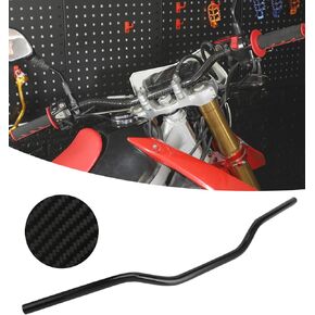 Real Carbon Fiber 7/8" 22mm Motorcycle Handlebars, Low Handle Bar For CRF CR YZ KX TTR KLX Most Dirt Bike ATV Mini Bike