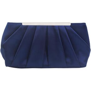 Elegant Evening Clutch Pleated Satin Bridal Purse Party Prom Banquet Handbag Shoulder Bag