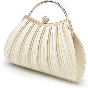 Clutch Purses for Women Evening Bags With Detachable Chain Strap for Cocktail Party Wedding with Pleated