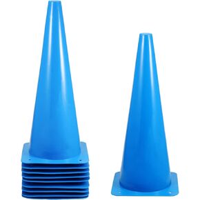 مخاريط المرور، 5 عبوات من مخاريط تدريب كرة القدم البلاستيكية مقاس 18 بوصة من SEHOI، مخاريط السلامة المرورية، مخاريط وقوف السيارات الآمنة على الطرق للأنشطة الرياضية الخارجية والمناسبات الاحتفالية، أزرق in Kuwait