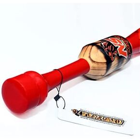 24"/ 25-oz Heavy Weight One Handed Baseball & Softball bat with Solid Pro Maple Wood for to Improve Strength, bat Speed, Overall Swing Trainer and Adult in Barrel Size 2.25 with Flame Work