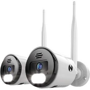 Night Owl Wi-Fi IP 4K HD Indoor/Outdoor Dual Spotlight Cameras with 2-Way Audio, Preset Voice Alerts and Built-in Camera Siren