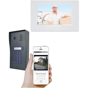 GBF Smart Video Door Phone & Doorbell Intercom System Kit,1080P HD, Smart Keypad, One 7" Touch Monitor (One 3rd gen IP Door Station PL963PMBL and one IP Indoor Monitor MR920)