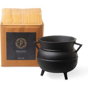 مرجل كبير من الحديد الزهر - حامل شموع ومدفئ شمع مثالي للتلطخ والسحر وحرق البخور وديكورات الهالوين ومستلزمات المذبح (6x8x6 بوصة) in Kuwait