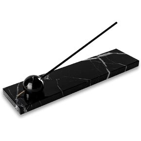 Incense Holder Black Marble Tray Incense Burner Modern Minimalist Home Deco and Desk Incense Holder for Sticks