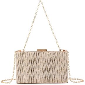 Summer Straw Clutch Purses for Women Raffia Evening Bag Woven Crossbody Handbags for Party Wedding