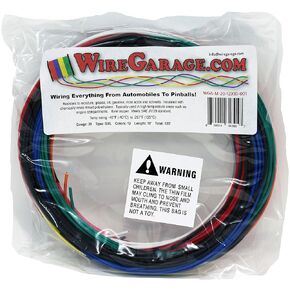 سلك مجدولة GXL Cross-Link XLPE عالي الحرارة، 20 AWG، GA، مقياس، SAE J1128، السيارات، الدراجات النارية، الكهرباء، 10 أقدام لكل لون من 12 لونًا صلبًا (إجمالي 120 بوصة)