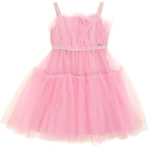 GUESS Girls' Sleeveless Chiffon Dress with Sparkle Straps