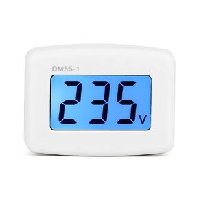 LCD Digital Voltmeter, AC Voltage Meter with Blue Backlight for Office, Factory, Household