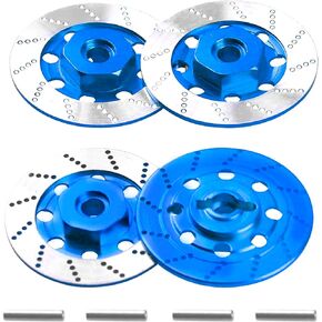 4Pack Vgoohobby Metal 12mm RC Car Hex Hub 12mm Brake Disc Wheel Hubs Adapter Spacer Compatible with Traxxas Tamiya Redcat HSP HPI 1/10 On-Road Car (Red)