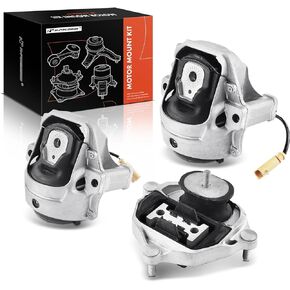 A-Premium 3PCS Engine Motor Mount and Transmission Mount Set Compatible with Audi A4 2009-2012, A4 Quattro 2009-2016, A5 2010-2012, A5 Quattro 2008-2009/2013-2017, 2.0L 3.2L, Replace# 8K0199381C