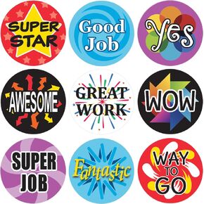 Teacher Reward Motivational Stickers for Students (Set of 1,080)