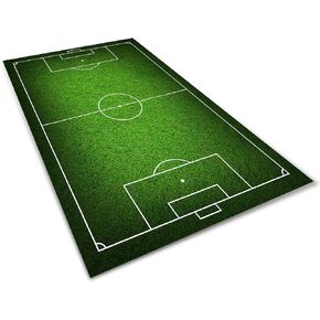 Kids Rug Soccer Field Rug Football Rug Carpet Playmat Fun Sports Area Rugs with Anti Skid Rubber Backing for Boys Children's Bedroom Playroom Living Room Nursery Green 2.6X4ft/80X120CM in Kuwait