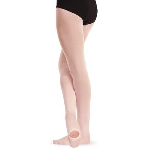 Body Wrappers C81 Girls Seamless Knit Waist Convertible Tights Jazzy Tan/S-M