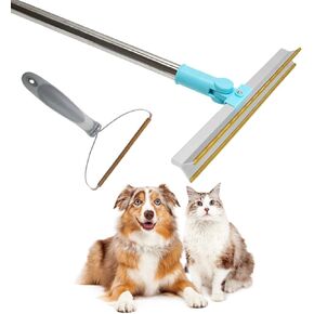Dog Hair Remover, Carpet Rake, 55" Long Handle Cat Hair Broom, Etra&Pro Pet Hair Remover Set Large Carpet Rake Pet Hair Remover for Rugs Sofa Coat in Kuwait