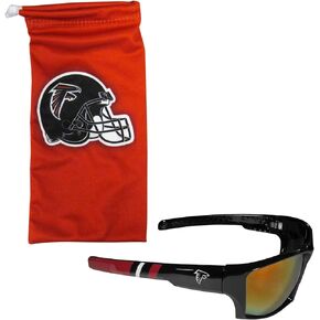 Siskiyou Sports NFL Atlanta Falcons Unisex Edge Wrap Sunglass and Bag Set, Team Colors, One Size,FESG070EB