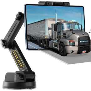 iPad & Tablet Mount for Truck, Car Phone Holder,Dashboard Windshield Phone Holder 16.9 inch Long Arm,Super Suction Cup Compatible with Pickup Truck,Commercial Truck and All Tablet & iPad