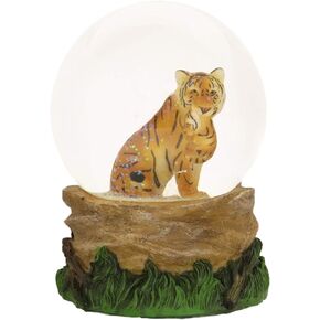Ebros Forest Jungle Apex Predator Orange Bengal Tiger Glitter Snow Globe 100mm Collectible Figurine 6.25" Tall As Wildlife Animal Hunter Tigers Giant Cats Novelty Water Globes Decor