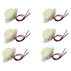 SFM-27 DC 3-24V Electronic Buzzer Alarm Sounder Continuous Sound Beep (Pack of 6)