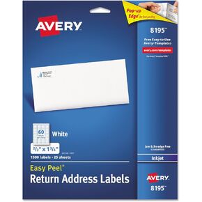 AVERY-Dennison - Label,RTN ADR60-UP,IJ,WHT