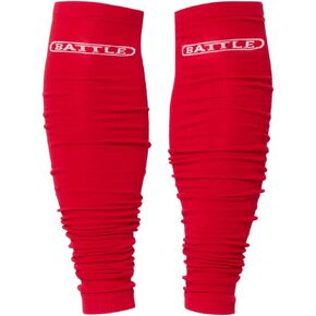 Battle Sports Long Scrunch Football Sock Sleeve, Extra Long Sport Calf Sleeve for Men & Boys