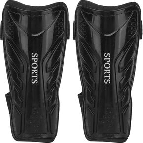 Youth Soccer Shin Guards, Soccer Shin Pads for Kids, Shin Guards Pads, Kids Soccer Shin Guards Board, Durable Breathable Shin Pads, Child Calf Protective Gear with Adjustable Double Straps(Black)