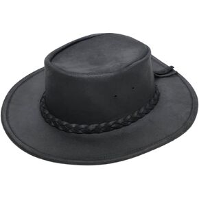 Minnetonka Unisex Fold Up Hat - Flat Brimmed Cowboy Hat with Portable Fold-Up Design and Reinforced Brim