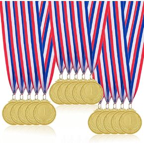Medals for Awards for Kids,Metal Award Medals,Olympic Medals with Ribbons for Competitions, Sports, Spelling Bees, Beer Olympics,Party Favors, for Adults, 2 inches
