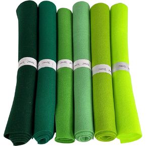 FabricLA Craft Felt Rolls 6 Pieces - 12" X 18" Inches Assorted Color Non-Woven Soft Felt Material - Acrylic Felt Roll for DIY Craftwork, Sewing and Patchwork - Autumn Colors