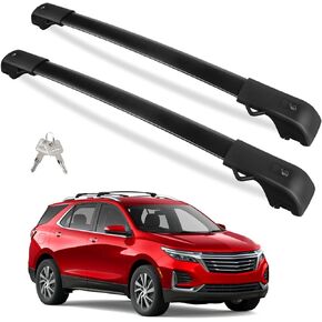 220lbs Roof Rack Cross Bars Compatible with Chevrolet Equinox GMC Terrain 2018 2019 2020 2021 2022 2023 2024, Heavy Duty Anti-Theft Aluminum Lockable Roof Crossbars Rooftop Luggage Carrier