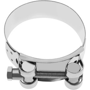 The Lord of the Tools Motorcycle Exhaust Pipe Clip Stainless Steel Motorbike Exhaust Clamp 52-55mm Accessories for Car Motorcycle Exhaust Pipe Clamps Silver