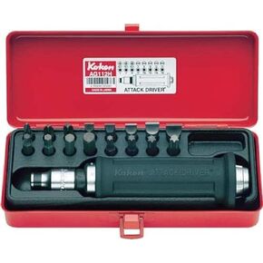 Yamashita Industrial Research Laboratory Koken AG112H 18 Pcs Attack Driver Set 1/2 (12.7 mm)