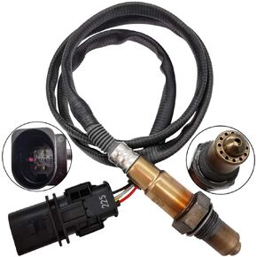 17025 LSU 4.9 5-Wire WideBand JSB-7025 Oxygen Sensor for 2011-2015 Ford Toyota Honda Chevy PLX AEM 30-4110 0258017025 X Series AFR Inline Controller UEGO Air Fuel Ratio 02 Gauge