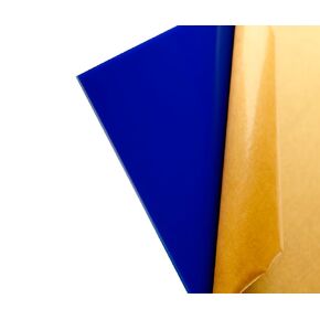 Cast Acrylic Sheet - .118" Thick, TL Dark Blue, 12" x 12" Nominal