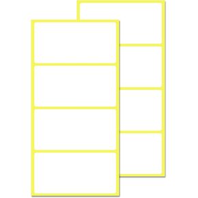 200 Pack, 4" x 2", Labels Stickers for Storage Bins - Matte White